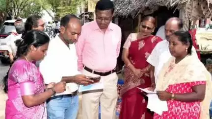 அரியலூர்: மாருதி நகரிலுள்ள குடியிருப்பு பகுதியில், மாற்றுத்திறனாளிகள் குறித்த கணக்கெடுப்பு பணி- ஆட்சியர் ஆய்வு