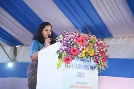 Ms. Neetu Prasad, Joint Secretary, Department of Fisheries, Government of India, delivered the Vote of Thanks at the National Fish Farmers Day 2025 held on 10th July at ICAR-CIFA, Bhubaneswar, Odisha.