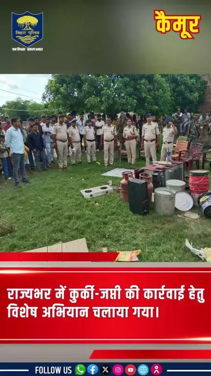 हत्या, लूट, डकैती, बलात्कार एवं पुलिस पर हमले जैसे संगीन अपराधों में कुर्की-जप्ती की कार्रवाई हेतु विशेष अभियान