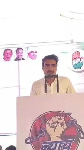 न्याय सत्याग्रह कार्यक्रम अशोकनगर में शादाब खान का भाषण
