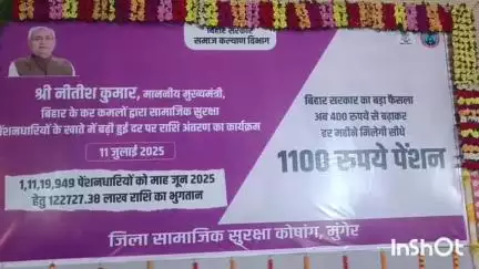 मुंगेर: प्रेक्षा गृह में सामाजिक सुरक्षा पेंशन कार्यक्रम आयोजित, माननीय प्रभारी मंत्री व जिलाधिकारी रहे मौजूद