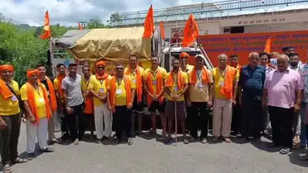 बंगाणा: अंबेहडा के धीरज से 13 दिवसीय काबड़ यात्रा पर निकले 15 शिव भक्त