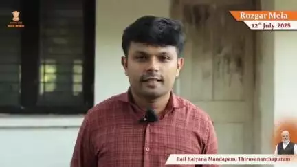 തിരുവനന്തപുരത്തെ വിക്രം സാരാഭായി സ്പേസ് സെൻററിൽ ലൈറ്റ് വെഹിക്കിൾ ഡ്രൈവറായി നിയമനം ലഭിച്ച ഇടുക്കി സ്വദേശി ദിപിൻ #Rozgarmela #kerala