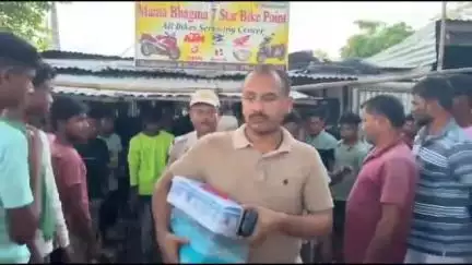 ধুবুৰী ভাগ: নিষিদ্ধ ড্ৰাগছৰ বিৰুদ্ধে গোলোকগঞ্জ আৰক্ষীৰ অভিযান,সন্দেহজনক ব্ৰাউন ছুগাৰ সহ আটক কৰিলে দুজন যুৱকক
