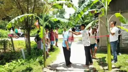 বিজনী ভাগ: শিয়ালমাৰীত পথ নিৰ্মাণৰ শুভাৰম্ভ কৰে বিটিআৰৰ পাৰিষদ প্ৰদীপ কুমাৰ বায়নে