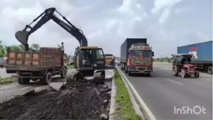 ઉમરગામ: ભીલાડ RTO ચેકપોસ્ટ પાસે રોડની મરામત કામગીરી શરૂ
