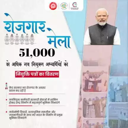 51,000 से अधिक परिवारों के नए सपनों को उड़ान देने के लिए धन्यवाद प्रधानमंत्री #narendramodi जी। #RozgarMela