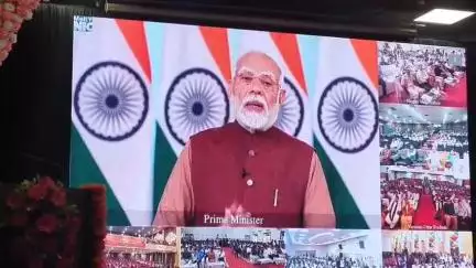 रोजगार मेला के अवसर पर माननीय प्रधानमंत्री जी का सम्बोधन सुनते अथितिगण व अभ्यर्थी..