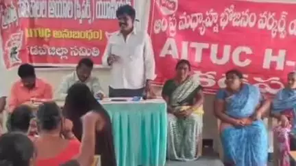 బద్వేల్: సెంట్రల్ కిచెన్ పేరుతో మధ్యాహ్న భోజన కార్మికులను తొలగిస్తే ప్రభుత్వ పతనం తప్పదు: భోజన కార్మిక సంఘం జిల్లా గౌరవాధ్యక్షుడు
