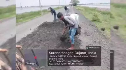 દસાડા: માર્ગ મકાન વિભાગ દ્વારા ગવાણા બુબાણા પાનવા રોડ પર મેટલ પેચવર્કની કામગીરી કરાઈ #Jansamasya