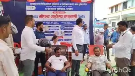 पाचोरा: शहरातील श्रीनिवास हाॅस्पिटल समोर मोफत आरोग्य तपासणी शिबिर व रक्तदान शिबीराचे आयोजन