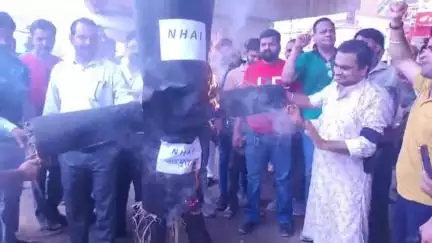 बद्दी: NH-105 फोरलेन निर्माण में बद्दी में देरी के खिलाफ श्री राम सेवा ने किया उग्र प्रदर्शन, सरकार को दी चेतावनी