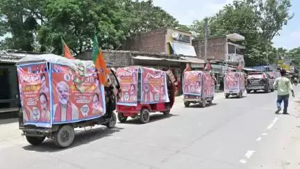 नौतन: नौतन में भाजपा ने शुरू किया जनसंपर्क रथ, पीएम मोदी के मोतिहारी आगमन की तैयारी तेज़