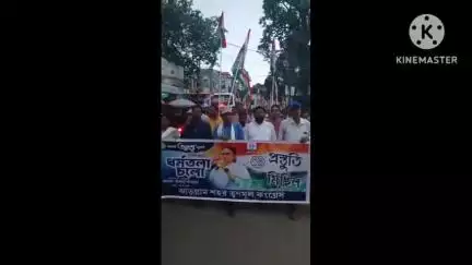 ঝাড়গ্রাম: আগামী ২১ শে জুলাই কে সামনে রেখে ঝাড়গ্রাম শহরে প্রস্তুতি মিছিল শহর তৃণমূলের, উপস্থিত মন্ত্রী ও সাংসদ