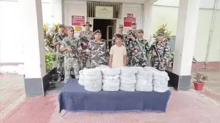 बसंतपुर: एसएसबी नरपतपट्टी बीओपी के जवानों ने 106.5 किग्रा गांजे के साथ एक तस्कर को पकड़ा, पुलिस को सौंपा
