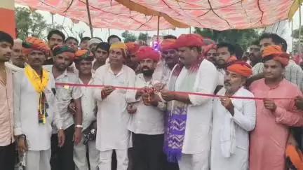 कोटड़ी: जहाजपुर विधायक मीणा ने साखडा में खेल मैदान का उद्घाटन किया