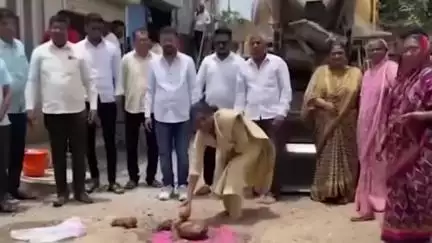 नगर: पाईपलाईन रोड तागडवस्ती येथे रस्ता काँक्रिटीकरण कामाचे भूमिपूजन संपन्न