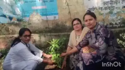 गोंदिया: राधाकृष्ण मंदिर परिसरात विविध प्रजातीची झाडे लावून वृक्षारोपण कार्यक्रम संपन्न