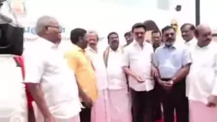 சிதம்பரம்: இளையபெருமாளின் உருவ சிலையுடன் கூடிய நூற்றாண்டு அரங்கத்தை லால்புரத்தில் திறந்து வைத்த முதலமைச்சர்