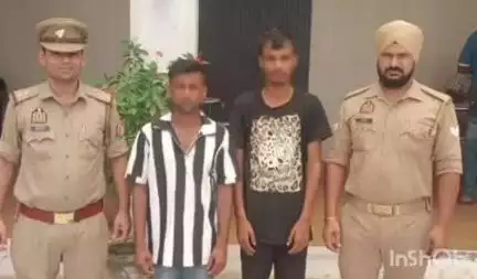 आगरा: गोली मारकर युवक को घायल करने की घटना में संलिप्त 2 अभियुक्तों को ईंट की मंडी के पास से दबोचा गया