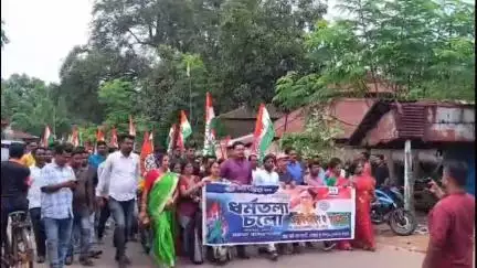বিনপুর ২: ২১ শে জুলাইয়ের সমর্থনে নারায়নপুরে প্রস্তুতি মিছিল ও পথসভা যুব তৃনমূলের, উপস্থিত বিধায়ক
