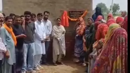 पीलीबंगा: ग्राम पंचायत हांसलिया में विभिन्न ढाणियों में डाली गई पाइप लाइनों का हुआ उद्घाटन