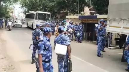 ஆனைமலை: கோட்டூர் காவல் நிலையத்திற்கு உட்பட்ட பகுதிகளில் திடீர் ஆய்வு மேற்கொண்ட மத்திய ரிசர்வ் படை