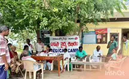 మహదేవ్​పూర్: అంకుశాపూర్లో ఉచిత వైద్య శిబిరం
