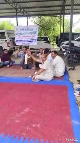सुजानगढ़: सुजानगढ़ में कृषि पर्यवेक्षकों ने किया धरना