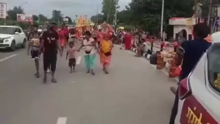 मलसीसर: हरिद्वार से कावड़ियों का जत्था पवित्र कावड़ लेकर रवाना, मंडावा पहुंचकर करेंगे भगवान शिव का जलाभिषेक