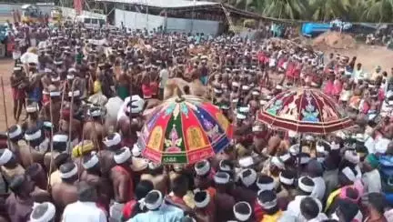 வேடசந்தூர்: வேலாயுதம்பாளையத்தில் மாடு மாலை தாண்டும் திருவிழா