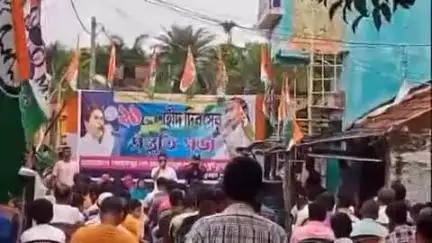 হাড়োয়া: একুশে জুলাই শহীদ সমাবেশ উপলক্ষে আমতা বাজারে প্রস্তুতি সভা যুব তৃণমূলের
