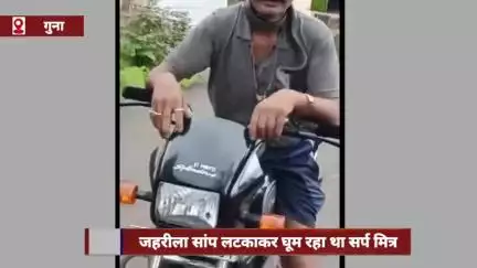 गुना जिले में जहरीला सांप गले में लटकाकर घूम रहा था सर्प मित्र, घर लौटते समय सांप ने डसा