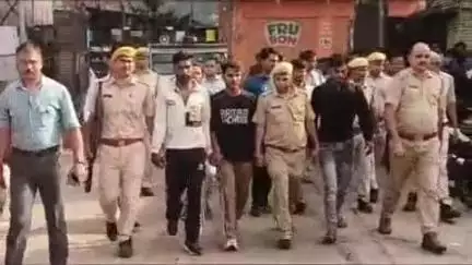 लाडपुरा: गुमानपुरा सब्जी मंडी में सुरक्षा कर्मियों से मारपीट के मामले में पुलिस ने 6 बदमाशों का निकाला जुलूस