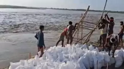 सुप्पी: सुप्पी जमला घाट में कटाव रोकने के लिए जल संसाधन विभाग ने कमर कसी