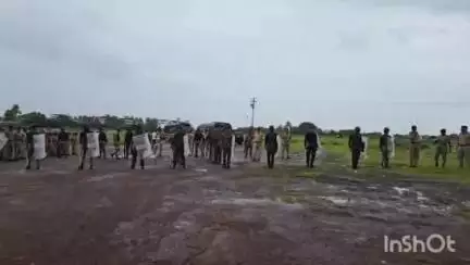 रत्नागिरी: चंपक मैदानावर ९० पोलीस कर्मचाऱ्यांचा झाला व्यापक दंगल नियंत्रण सराव