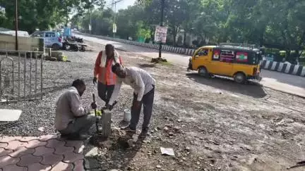शाजापुर: शाजापुर शहरी क्षेत्र में फोरलेन निर्माण के लिए अतिक्रमणों का चिन्हांकन कार्य शुरू