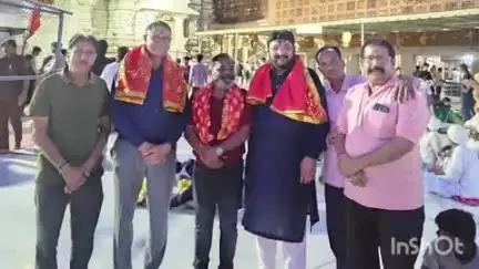 દાંતા: રાજ્યસભા સાંસદ મયંકભાઇ નાયક અને મહેસાણાના ધારાસભ્ય મુકેશભાઈ પટેલ પહોંચ્યા અંબાજી.