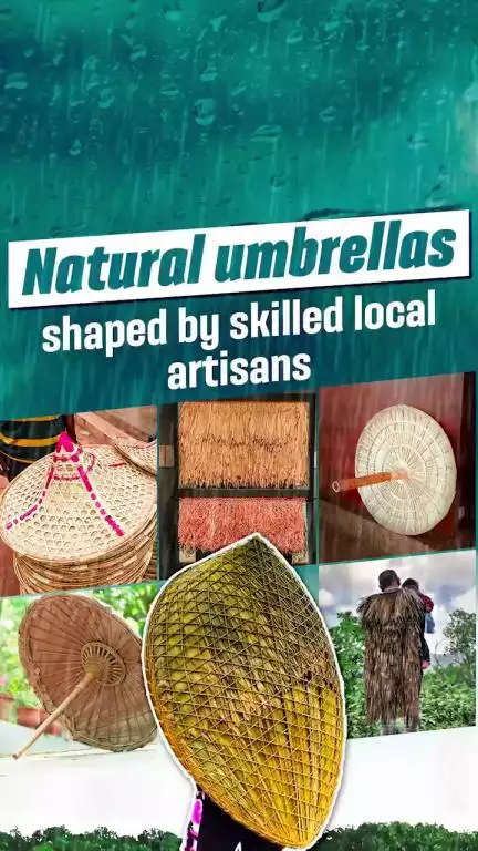A traditional take on rain gear, crafted by the skilled artisans from across India.
