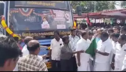 பெரம்பலூர்: மாவட்டத்தில் 3 புதிய வழித்தடங்களில் புதிய பேருந்து சேவைகளை போக்குவரத்து துறை அமைச்சர் சிவசங்கர் தொடங்கி வைத்தார்