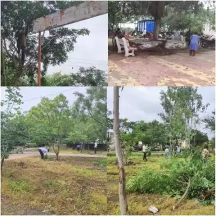 प्राथमिक आरोग्य केंद्र बारडगाव बुद्रुक येथे श्रमदान दिवस आणि स्वच्छता अभियान.