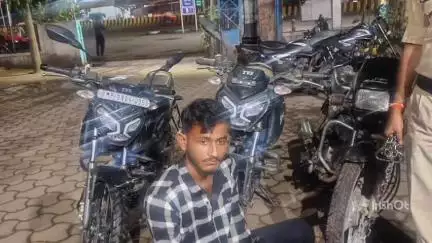 इंदौर: पलासिया पुलिस ने एक वाहन चोर को गिरफ्तार कर तीन दोपहिया वाहन बरामद किए