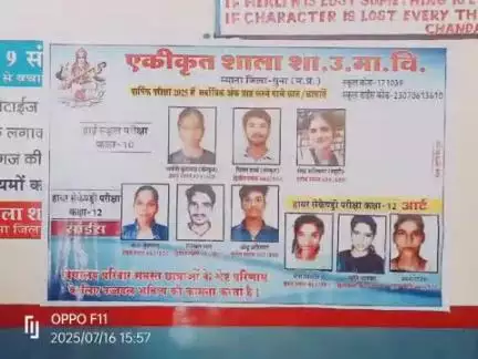 गुना : #म्याना हाई स्कूल मैं 10th ब 12th मैं प्रथम श्रेणी प्राप्त की छात्रों ने