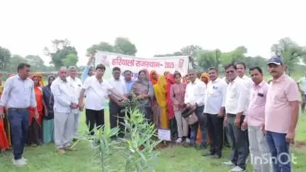 आमेट: राजसमंद के CEO की अध्यक्षता में कर्मचारियों ने अपने खर्च पर लगाए 600 पौधे, 'हरियालो राजस्थान' अभियान को मिली गति