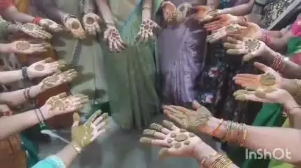 భూపాలపల్లి: కృష్ణ కాలనీ మినీ ఫంక్షన్ హాల్ లో గోరింటాకు సందడి