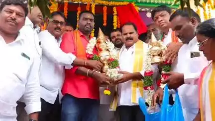 ఇబ్రహీంపట్నం: కేశంపేట మండలంలో పోచమ్మ తల్లి విగ్రహ ప్రతిష్టాపనలో పాల్గొన్న ఎమ్మెల్యే వీర్లపల్లి శంకర్