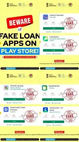 🚨 फर्जी लोन ऐप्स प्ले स्टोर पर एक्टिव हैं! ये ऐप्स असली लगते हैं, पर डेटा चुराते हैं और धमकाते हैं।