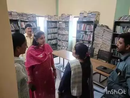 ಬ್ಯಾಡಗಿ: ಬಿಸಲಹಳ್ಳಿ ಗ್ರಾಮದಲ್ಲಿ ಗ್ರಂಥಾಲಯಕ್ಕೆ ಸಿ ಇ ಓ ರುಚಿಬಿಂದಾಲ ಭೇಟಿ