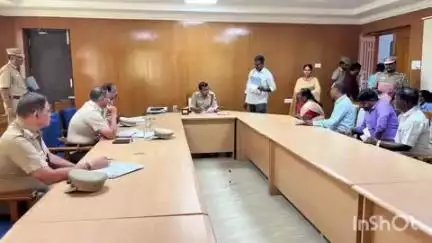 வாலாஜா: மாவட்ட எஸ்.பி அலுவலகத்தில் நடைபெற்ற பொதுமக்கள் குறை தீர்க்கும் கூட்டத்தில் 32 மனுக்கள் பெறப்பட்டது
