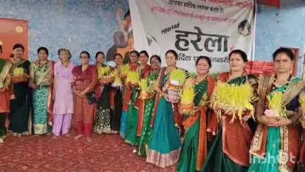 अल्मोड़ा: घुश्मेश्वर महिला समिति ने नन्दा देवी मंदिर में हरेला पर्व का आयोजन किया, पर्वतीय संस्कृति को बढ़ावा देना है उद्देश्य